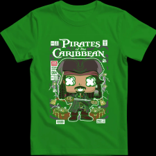 Createyou Jack Sparrow Pirates Of The Caribbean - Férfi - Zöld - XL férfi póló