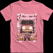 Createyou Jack Sparrow Pirates Of The Caribbean - Gyermek - Pink - XS gyerek póló