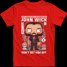 Createyou John Wick - Férfi - Piros - S férfi póló