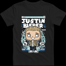 Createyou Justin Bieber - Férfi - Fekete - 2XL férfi póló