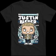 Createyou Justin Bieber - Férfi - Fekete - XL