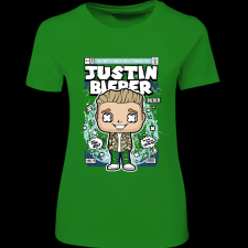 Createyou Justin Bieber - Női - Zöld - L női póló