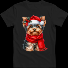 Createyou Karácsonyi Yorki - Férfi - Fekete - S férfi póló