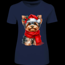 Createyou Karácsonyi Yorki - Női - Sötétkék - XL