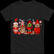 Createyou Kari manók bögrékben - Gyermek - Fekete - XL gyerek póló