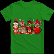 Createyou Kari manók bögrékben - Gyermek - Zöld - XL gyerek póló