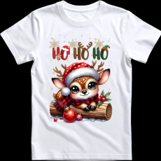 Createyou Kicsi szarvas HoHoHo - Férfi - Fehér - 3XL