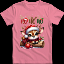Createyou Kicsi szarvas HoHoHo - Férfi - Pink - L férfi póló