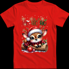 Createyou Kicsi szarvas HoHoHo - Gyermek - Piros - M