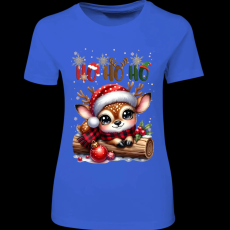 Createyou Kicsi szarvas HoHoHo - Női - Királykék - 2XL