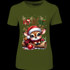 Createyou Kicsi szarvas HoHoHo - Női - Sötétzöld - S