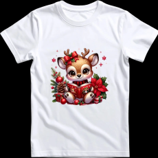 Createyou Kicsi szarvas olvas - Férfi - Fehér - L