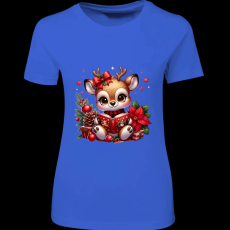 Createyou Kicsi szarvas olvas - Női - Királykék - L