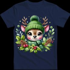 Createyou Kicsi szarvas zöldben - Férfi - Sötétkék - 3XL