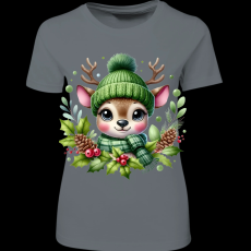 Createyou Kicsi szarvas zöldben - Női - Szürke - M