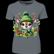 Createyou Kicsi szarvas zöldben - Női - Szürke - XL
