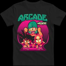 Createyou Krillin vs Goku - Férfi - Fekete - L férfi póló