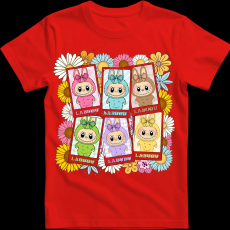 Createyou Labubu, 6 db - Férfi - Piros - 2XL