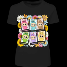 Createyou Labubu, 6 db - Női - Fekete - L női póló