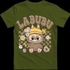 Createyou Labubu, barna - Férfi - Sötétzöld - 2XL férfi póló