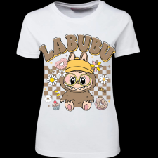 Createyou Labubu, barna - Női - Fehér - XL női póló