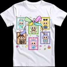 Createyou Labubu, bélyeg - Férfi - Fehér - 2XL férfi póló