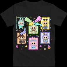 Createyou Labubu, bélyeg - Férfi - Fekete - XL