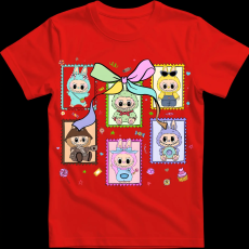 Createyou Labubu, bélyeg - Férfi - Piros - 3XL