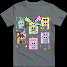 Createyou Labubu, bélyeg - Férfi - Szürke - L férfi póló