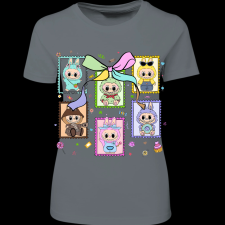 Createyou Labubu, bélyeg - Női - Szürke - XL női póló