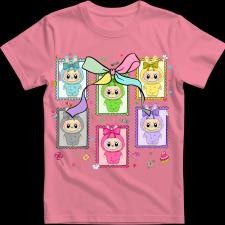 Createyou Labubu, bélyegek - Férfi - Pink - M férfi póló