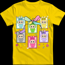 Createyou Labubu, bélyegek - Férfi - Sárga - S férfi póló