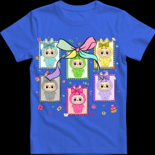 Createyou Labubu, bélyegek - Gyermek - Királykék - S gyerek póló