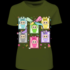 Createyou Labubu, bélyegek - Női - Sötétzöld - S