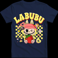 Createyou Labubu eperrel, sárga - Férfi - Sötétkék - L