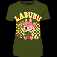 Createyou Labubu eperrel, sárga - Női - Sötétzöld - 2XL