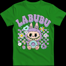 Createyou Labubu és a fánk, lila - Férfi - Zöld - XL férfi póló