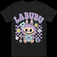 Createyou Labubu és a fánk, lila - Gyermek - Fekete - XL