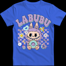 Createyou Labubu és a fánk, lila - Gyermek - Királykék - L gyerek póló