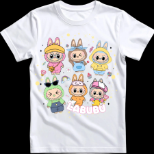 Createyou Labubu, hatan vannak - Gyermek - Pink - L gyerek póló