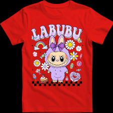 Createyou Labubu, lila - Gyermek - Piros - S gyerek póló