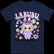 Createyou Labubu, lila - Gyermek - Sötétkék - S gyerek póló