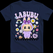 Createyou Labubu, lila - Gyermek - Sötétkék - XL gyerek póló