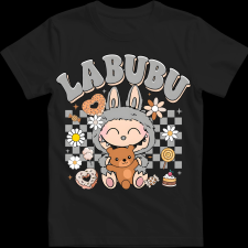 Createyou Labubu macival, szürke - Férfi - Fekete - 2XL férfi póló