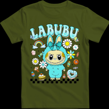 Createyou Labubu, menta - Férfi - Sötétzöld - 2XL férfi póló