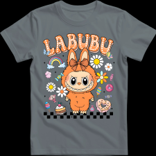 Createyou Labubu, narancssárga - Férfi - Szürke - L férfi póló
