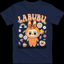 Createyou Labubu, narancssárga - Gyermek - Sötétkék - S gyerek póló