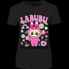 Createyou Labubu, pink - Női - Fekete - M női póló