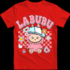 Createyou Labubu, rózsaszín - Férfi - Piros - 3XL