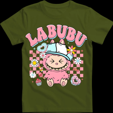 Createyou Labubu, rózsaszín - Férfi - Sötétzöld - XL